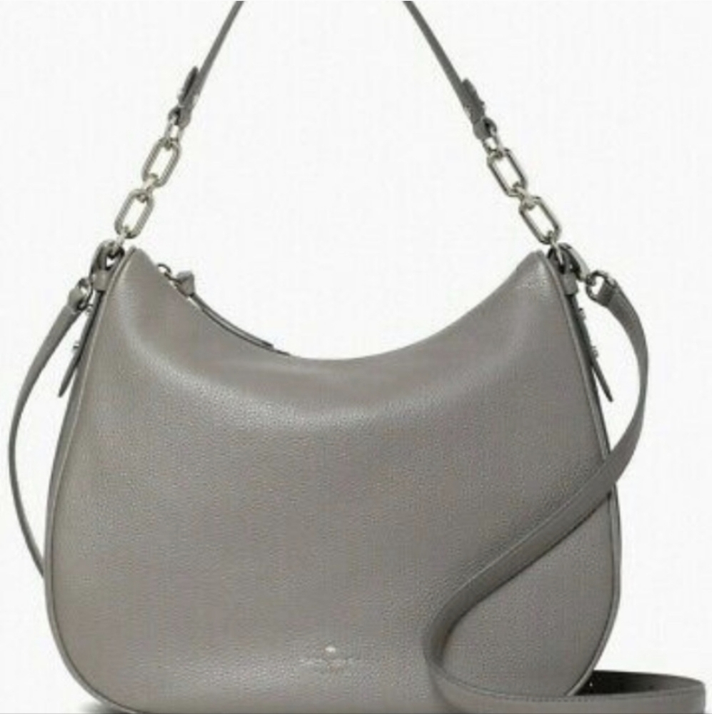💎 Kate Spade Mulberry Street Vivian large hobo crossbody bag gray